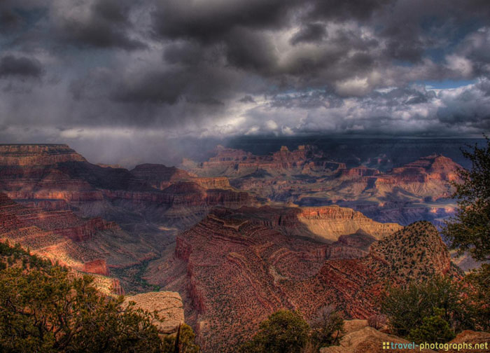 rain at grand canyon