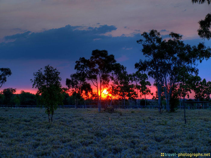 sunset australian outback